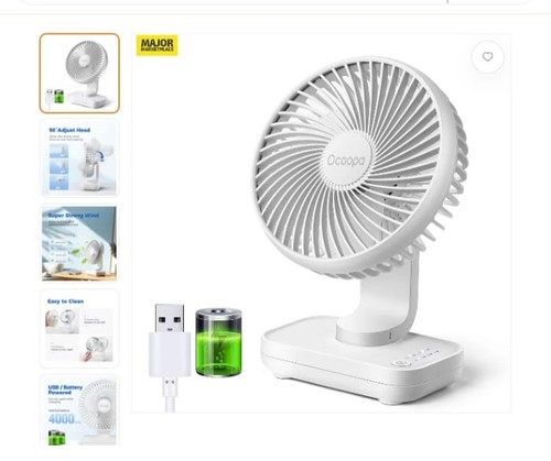 Ocoopa usb desk fan with - ocoopa,